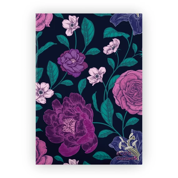 Napi Tervező A5 design 2025 Night Flowers