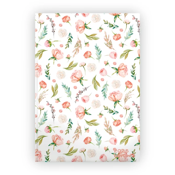 Napi Tervező A5 design 2025 Roses and Leaves
