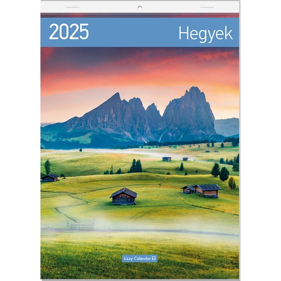 Falinaptár A4 tűzött 2025 Hegyek