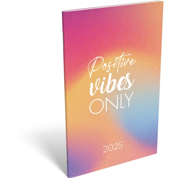 A6 tűzött zsebnaptár 2025 Positive Vibes