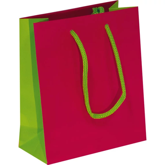 Dísztasak 063 NB - NEW BICOLOURS - SHOPPERS LUXURY 16CM X 19CM - Pink-Green