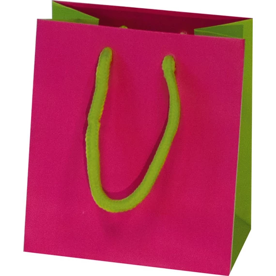 Dísztasak 063 NB - NEW BICOLOURS - SHOPPERS LUXURY 12CM X 13,5CM - Pink-Green