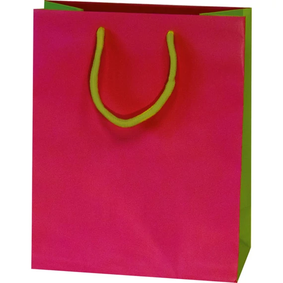 Dísztasak 063 NB - NEW BICOLOURS - SHOPPERS LUXURY 20CM X 25CM - Pink-Green