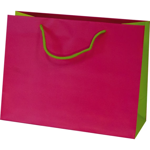 Dísztasak 063 NB - NEW BICOLOURS - SHOPPERS LUXURY 32CM X 25CM - Pink-Green