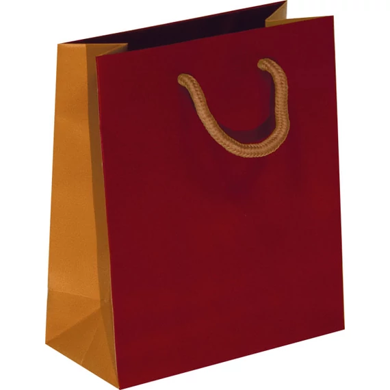 Dísztasak 063 NB - NEW BICOLOURS - SHOPPERS LUXURY 16CM X 19CM - Red-Yellow