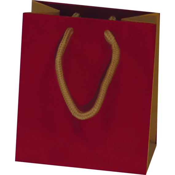Dísztasak 063 NB - NEW BICOLOURS - SHOPPERS LUXURY 12CM X 13,5CM - Red-Yellow