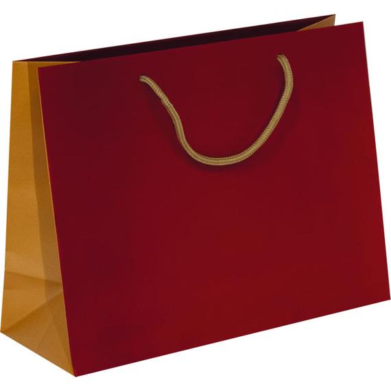 Dísztasak 063 NB - NEW BICOLOURS - SHOPPERS LUXURY 32CM X 25CM - Red-Yellow