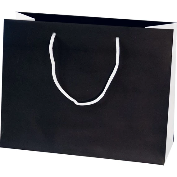 Dísztasak 063 NB - NEW BICOLOURS - SHOPPERS LUXURY 32CM X 25CM - Black-White