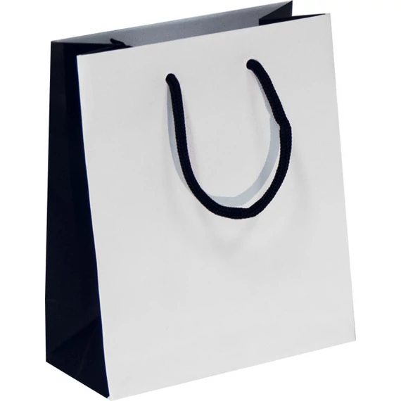 Dísztasak 063 NB - NEW BICOLOURS - SHOPPERS LUXURY 16CM X 19CM - White-Black
