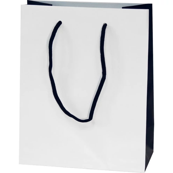 Dísztasak 063 NB - NEW BICOLOURS - SHOPPERS LUXURY 20CM X 25CM - White-Black