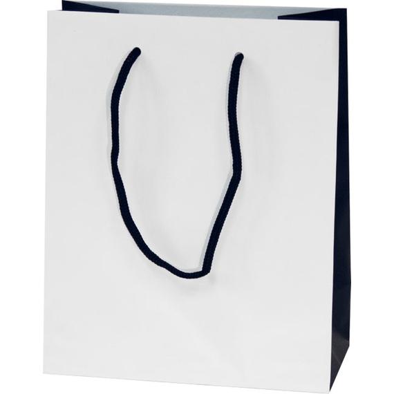Dísztasak 063 NB - NEW BICOLOURS - SHOPPERS LUXURY 20CM X 25CM - White-Black