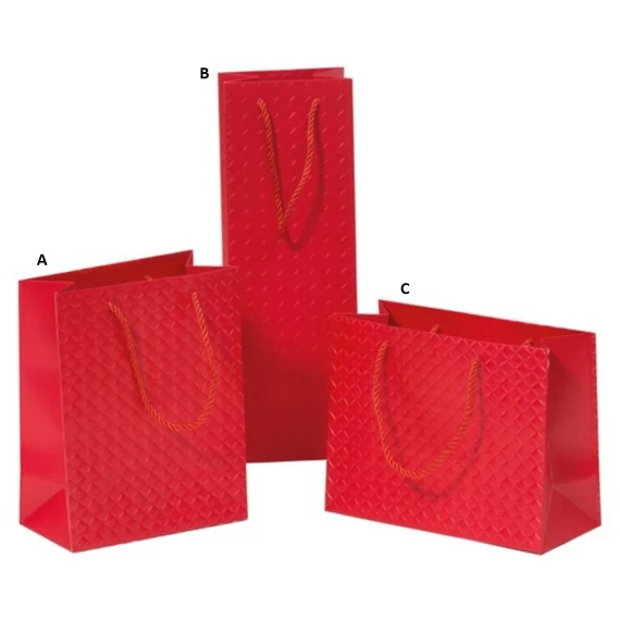 Dísztasak DA 40 SHOPPERS -  BRIGITTE - 31X12X26CM - Red