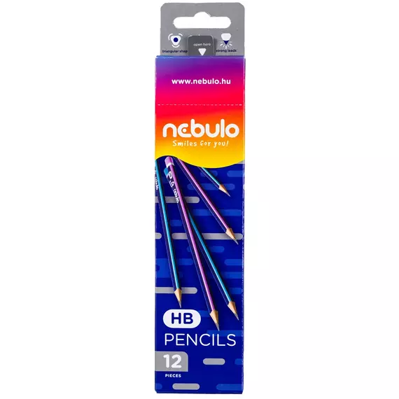 Nebulo Grafit ceruza HB-s, 12 db/doboz GC-1-HB-TR