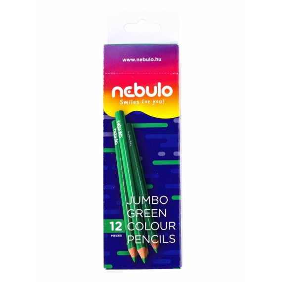 Nebulo Színes ceruza, zöld, jumbo háromszög JZC-TR-1