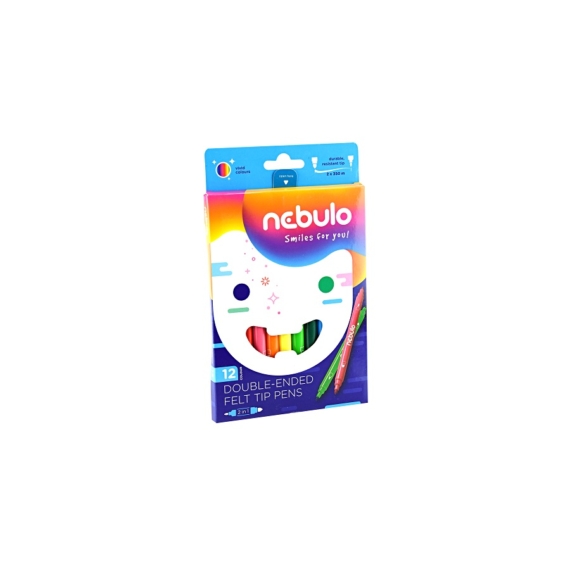 Nebulo Filctoll készlet, 12 színes, kétvégű NFT-2X-12