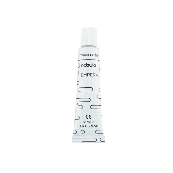Nebulo Tempera festék, fehér, 12 ml-es NTF-F-1-12