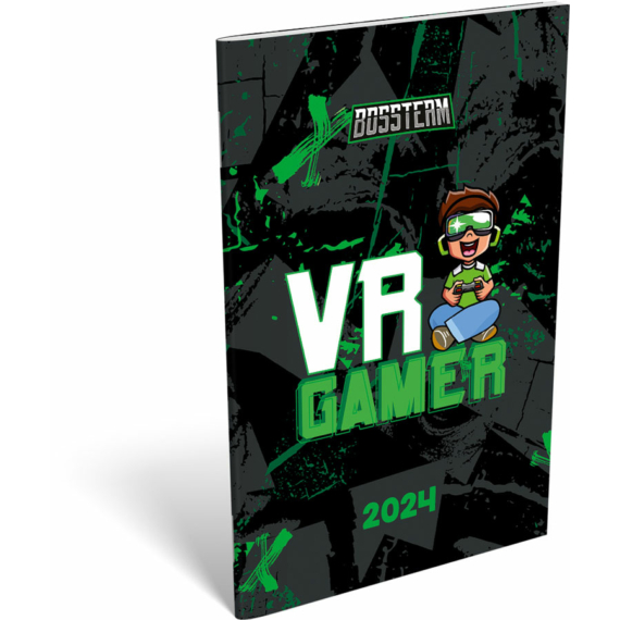 Zsebnaptár tűzött A6 2024 Bossteam VR Gamer