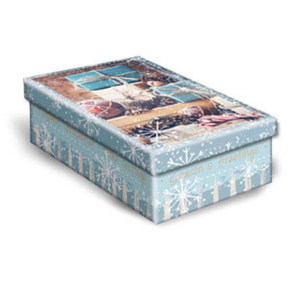 Díszdoboz, TXS, karácsonyi, Gift Shop, Blue Package