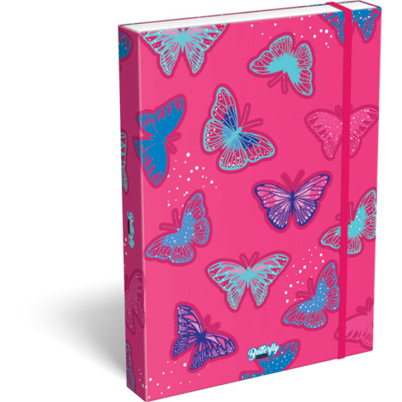 Füzetbox A4, Lollipop, Butterfly Pink