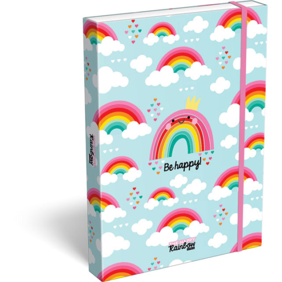 Füzetbox A4, Lollipop, Happy Rainbow
