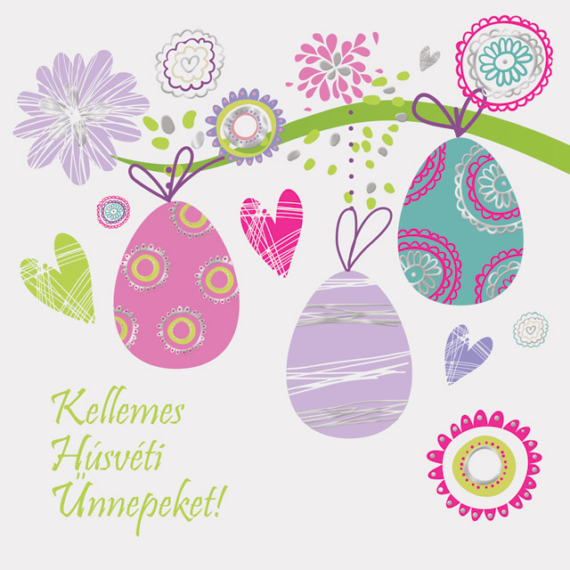 Húsvéti négyzetes képeslap, HNA03