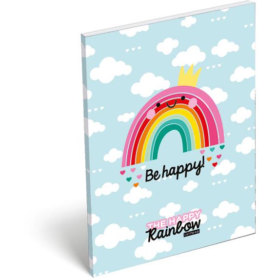 Notesz papírfedeles A/7, Lollipop, Happy Rainbow