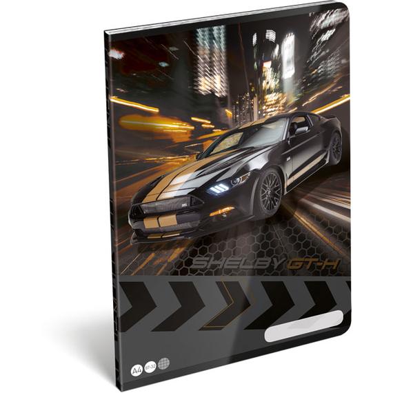 Füzet, tűzött A/4, kockás FSC, Ford, SHELBY GT-H