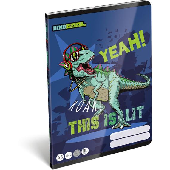 Füzet tűzött A/5 3.o. Dino Cool Dino Roar FSC
