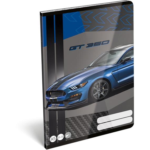 Füzet, tűzött A/5, sima, Ford, Mustang Blue