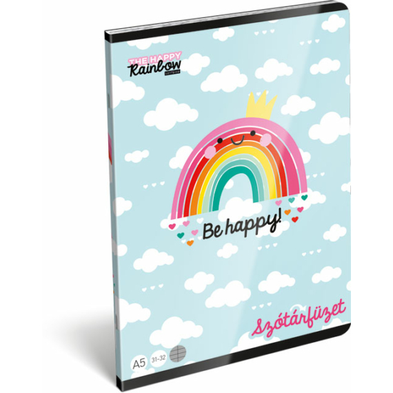 Füzet, tűzött A/5 FSC, szótár, Lollipop, Happy Rainbow