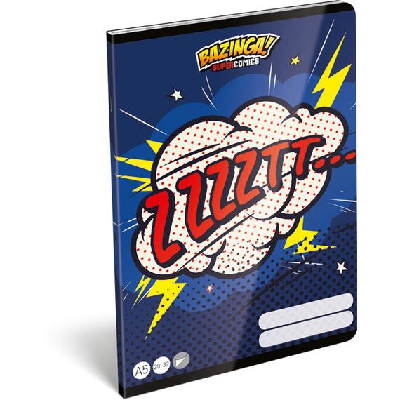 Füzet, tűzött A/5, sima FSC, Supercomics, Bazinga